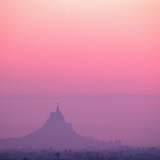 Zamek Monteagudo o zachodzie słońca