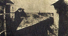 Pierwsza na świecie fotografia wykonana przez Niépce w 1826 r.