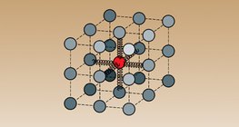 Model wibrujących cząstek w materiale stałym