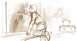 Пар конденсируется на холодном стекле