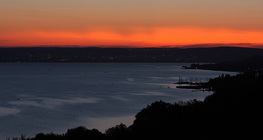 Zachód Słońca po erupcji wulkanu