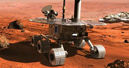 Jeden z dwóch pojazdów marsjańskich (Spirit lub Opportunity )