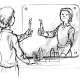 平面鏡からの反射