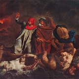 Delacroix - Barka Dantego (1822, Romantyzm)