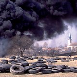 橡胶轮胎的燃烧