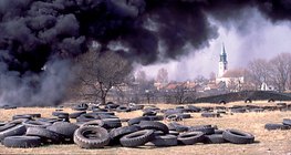 Palenie opon gumowych