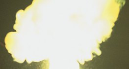 아연과 유황 가루 간의 반응 (발열 과정)