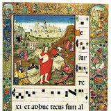 Picture of a Gregorian chant notation