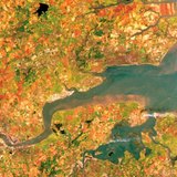 Satellite image of the Thames estuary
