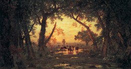 Теодор Руссо: «Лес в Фонтенбло. Утро» (1850, реализм)
