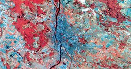 Budapeszt i okolice na zdjęciu satelitarnym