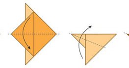 Складывание птиц из цветной бумаги