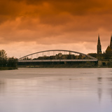 Rzeka Tisza w mieście Szeged, Węgry