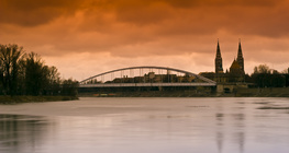 세게드 옆의 티사 강, 헝가리