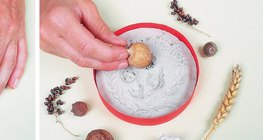 Барельеф их осенних плодов – шаг 1