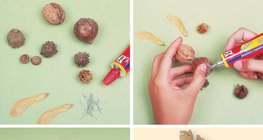 Изготовление фигурок из осенних плодов и материалов