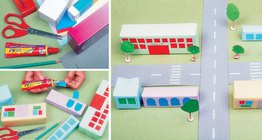 Изготовление части улицы из коробок