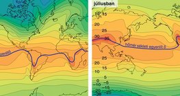 Föld izotermatérképe januárban és júliusban