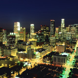 أفق وسط مدينة لوس انجلوس ليلاً