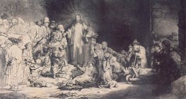 Rembrandt: Małe dzieci przyprowadzone do Jezusa (1647-1649, barok)