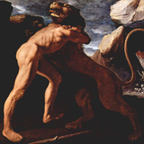 Francisco de Zurbarán: Herkules walczący z Lwem Nemejskim