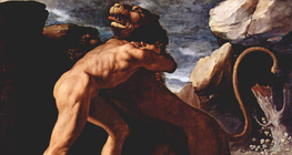 Francisco de Zurbarán: Herkules walczący z Lwem Nemejskim