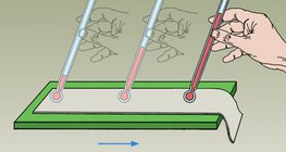 При трении термометр нагревается
