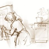 Hot soup, cold fruit juice