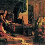 Bertalan Székely: Król László V i Ulrik Cillei