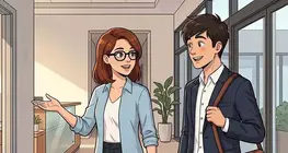 Mostrare l'ufficio a una nuova collega