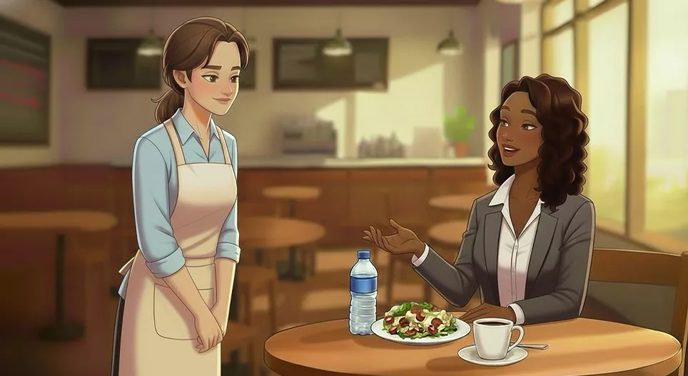 在咖啡馆或餐厅