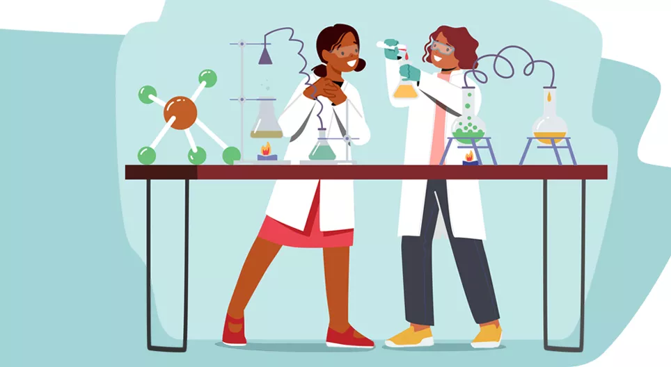 W laboratorium naukowym