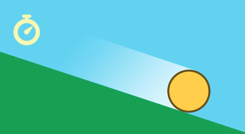 Galileo's inclined plane experiment.