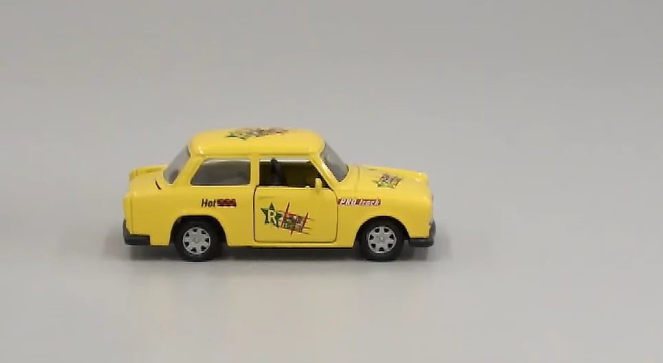 Acceleration of a pullback toy car