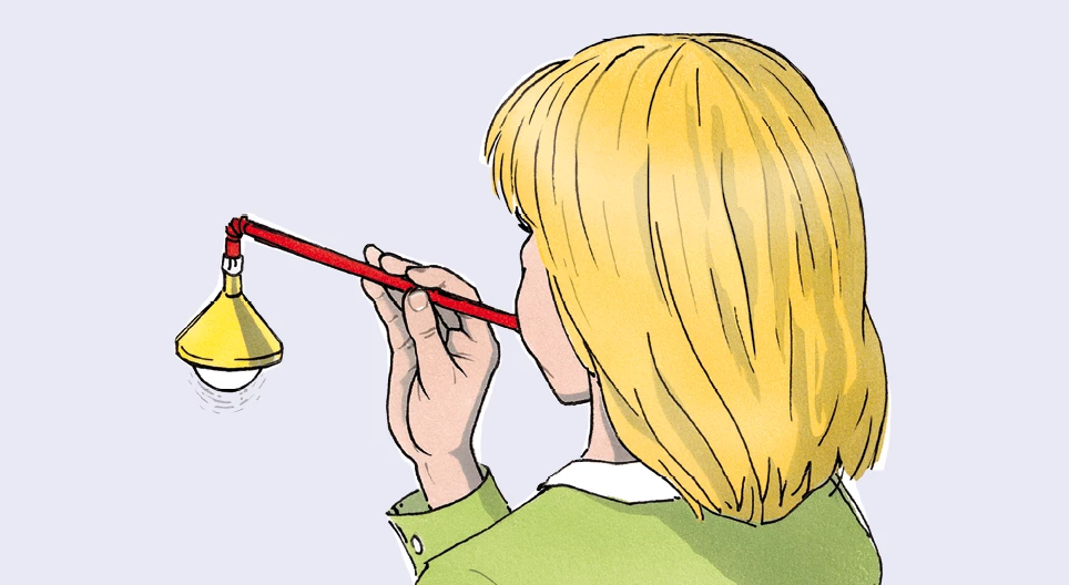 The stubborn table tennis ball