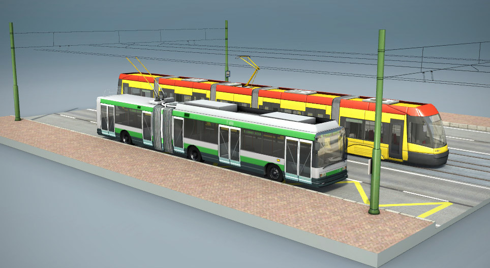 Naziemne pojazdy komunikacji publicznej napędzane energią elektryczną