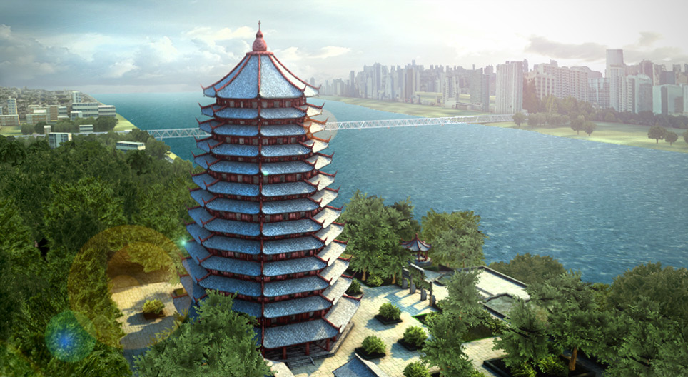 Wielka pagoda w Chinach (Hangzhou, XII w.)