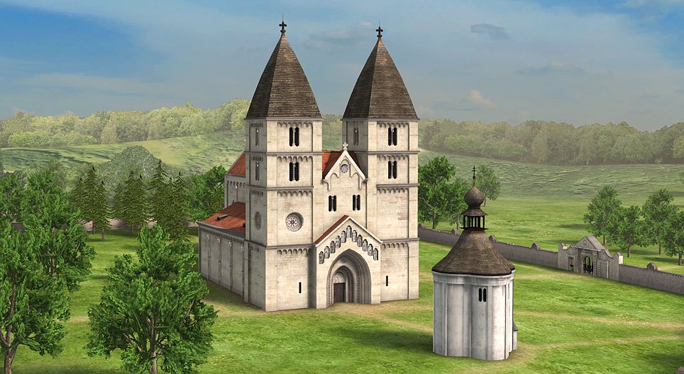 Abație benedictină în stil romanic (Ják, Ungaria)