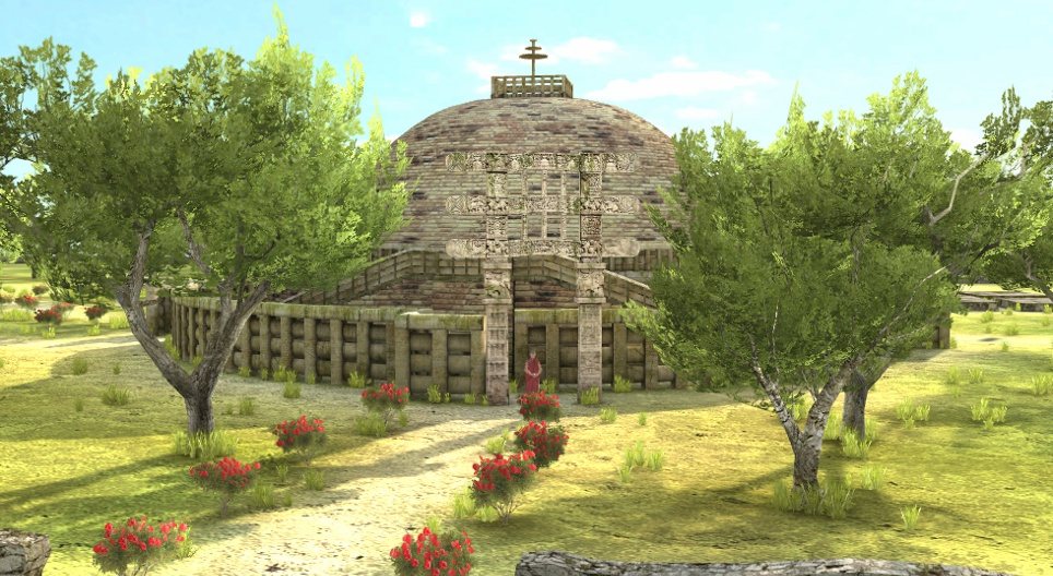 Marea Stupă din Sanchi (secolul II î.H.)