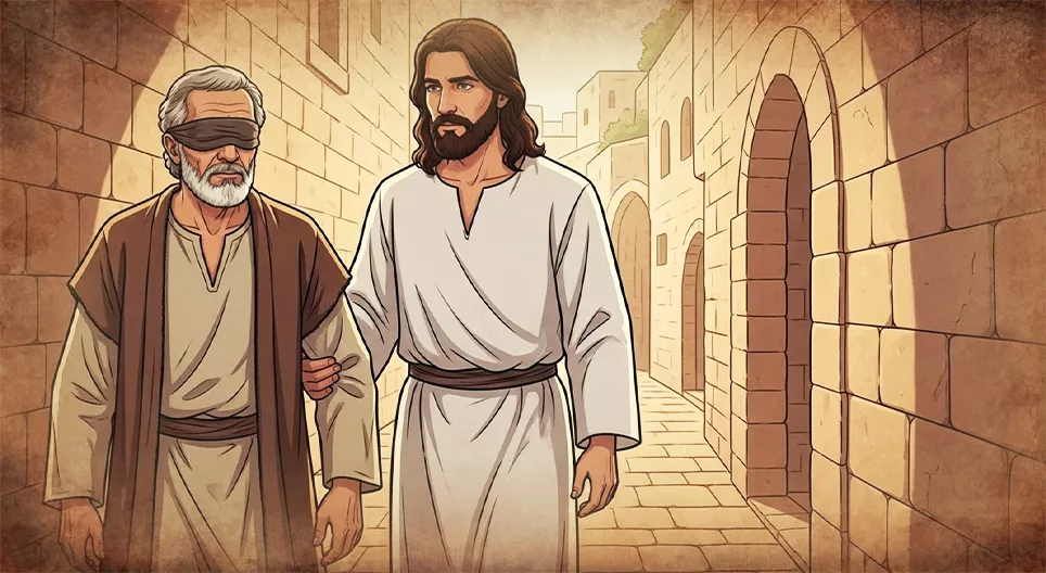 Jezus ozdravi slepega