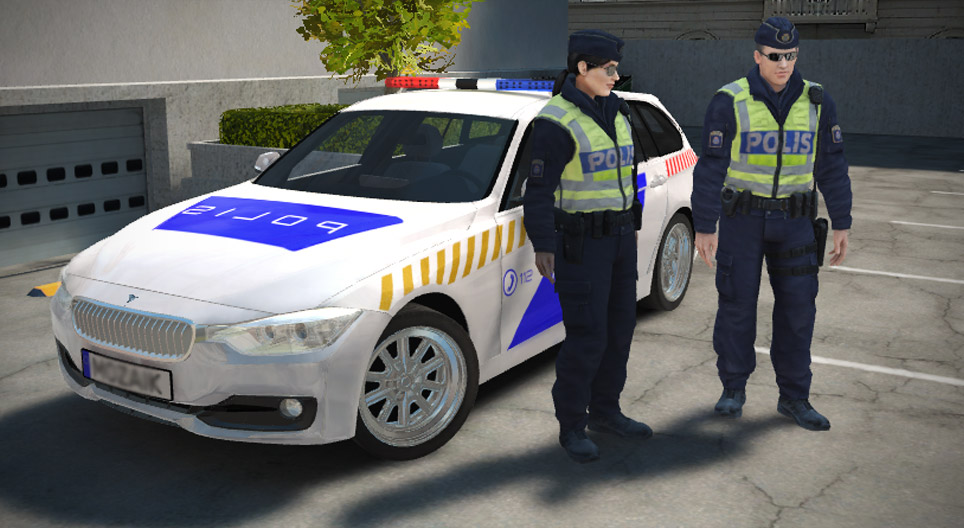 Police patrol car