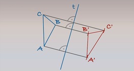 Odbicie trójkąta względem ośi