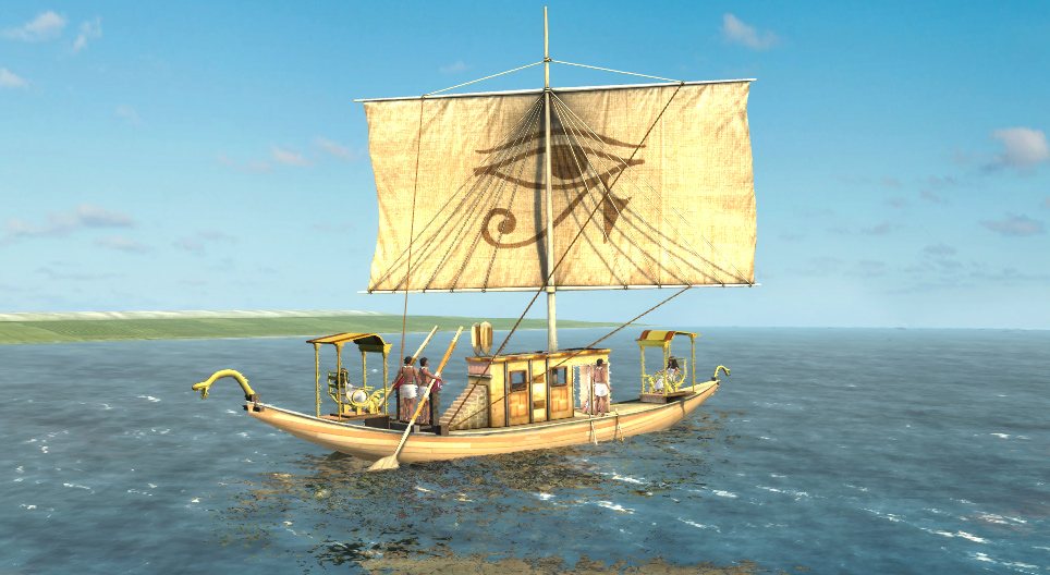 Ancient Egyptian sailing boat