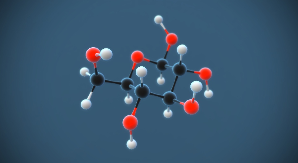 β-D-葡萄糖（C₆H₁₂O₆）