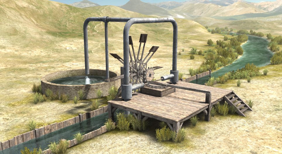 中世纪的阿拉伯水泵（加扎利，13世纪）