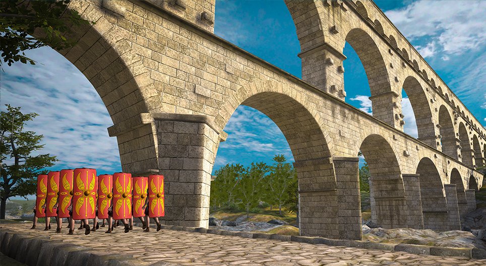 古罗马水渠和道路